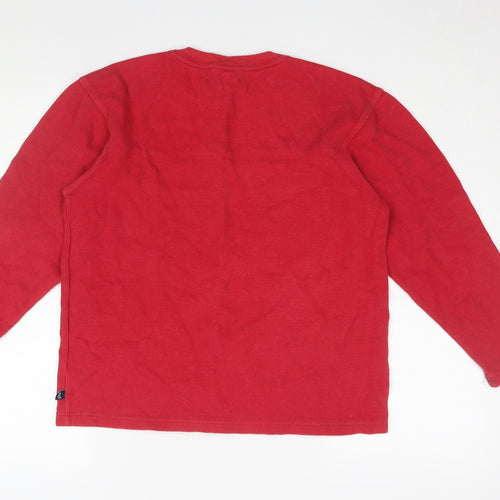 GAP Unisex Red Cotton Long Sleeve T-Shirt Size 12