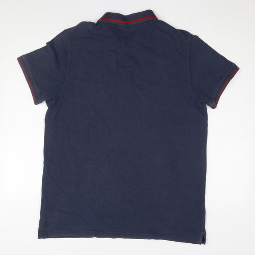 Ben Sherman Men's Blue 2XL Short Sleeve Polo