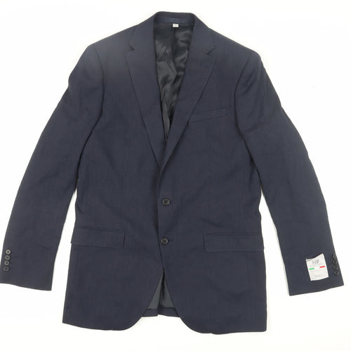 Marks and Spencer Men's Blue Long Blazer Size 40L