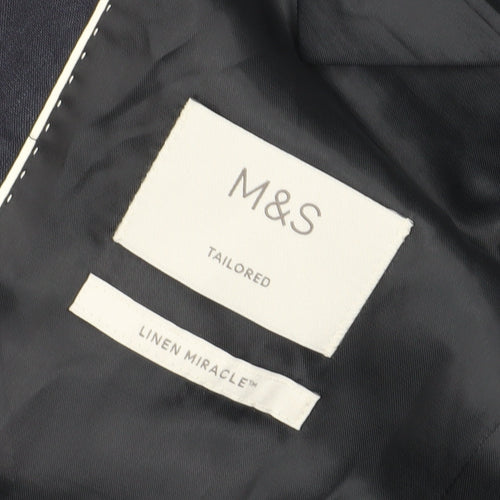 Marks and Spencer Men's Blue Blazer 38 Long