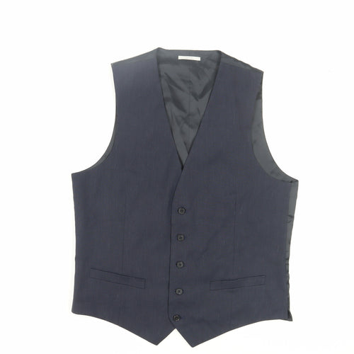 Marks and Spencer Men's Blue Suit Waistcoat 40R