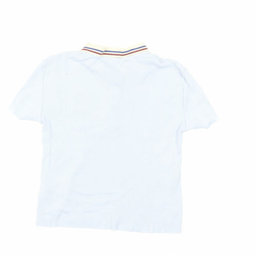 Urban Outfitters Blue Cotton Polo Shirt M Unisex Casual