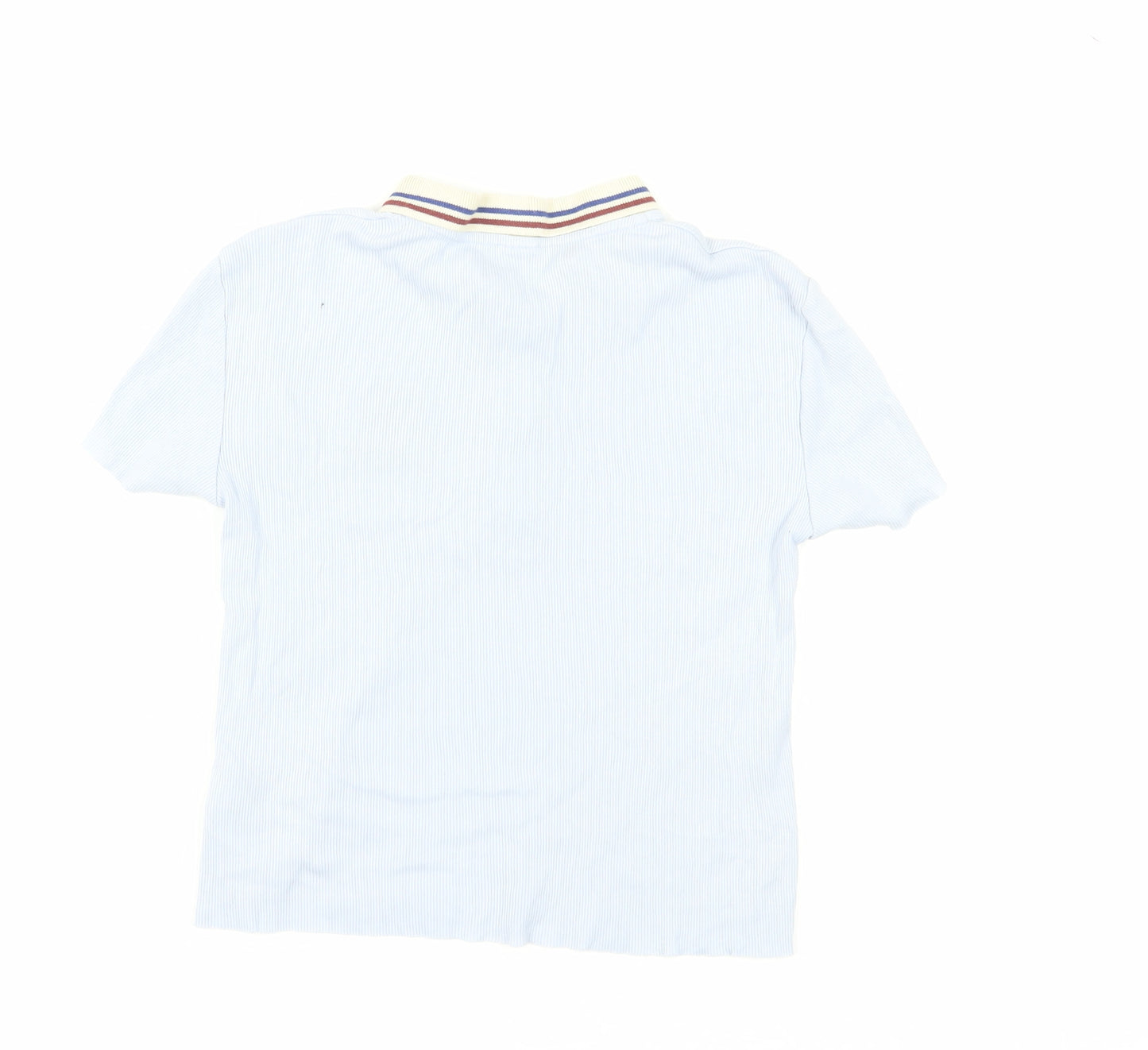 Urban Outfitters Blue Cotton Polo Shirt M Unisex Casual