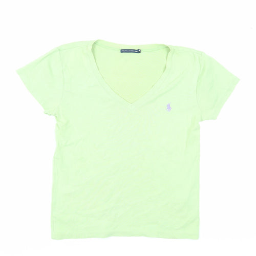 Ralph Lauren Women’s Green V-Neck T-Shirt M