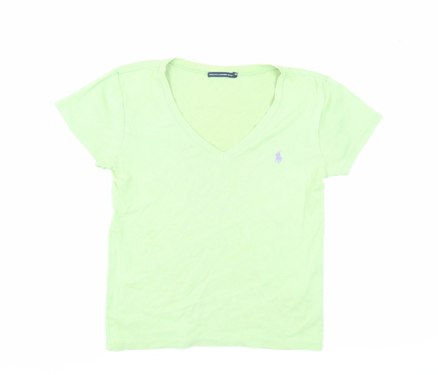 Ralph Lauren Women’s Green V-Neck T-Shirt M
