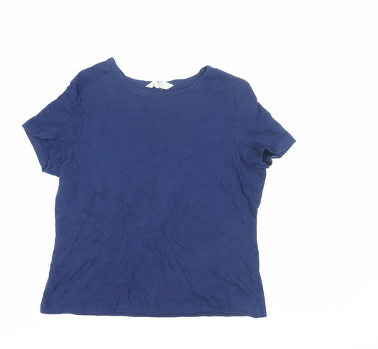 Seasalt Women's Blue Cotton Crew Neck T-Shirt Size 12