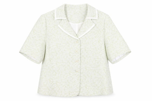 Front view of Image Collection Women's Green, size 16, Short Sleeve Jacket