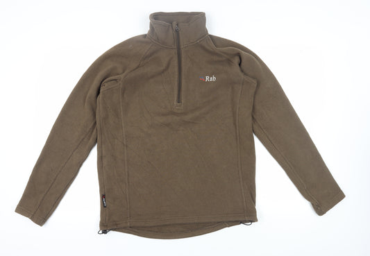 Rab Men's Brown 1/2 Zip Sweatshirt M - Outdoor Essential