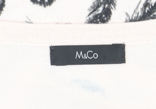 M&Co Women's Pink Feather Cardigan, Size 16