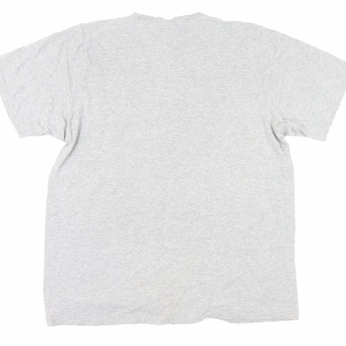 Adidas Men's Grey Regular Fit T-Shirt - Size L