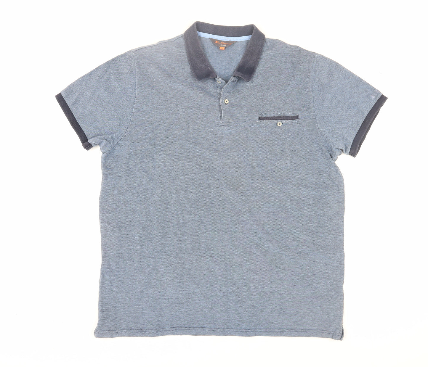 Ben Sherman Men's Blue Polo Shirt XXL Solid Design