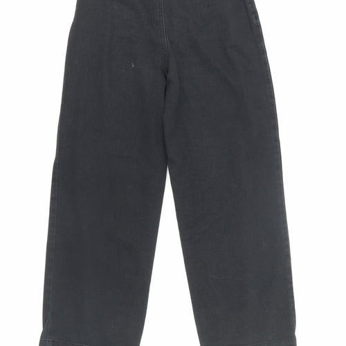 Monki Women's Wide-Leg Black Jeans, Size 4, Relaxed Fit