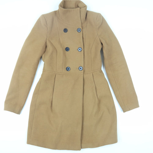 Zara Women's Brown Pea Coat XS Mid-Length Formal