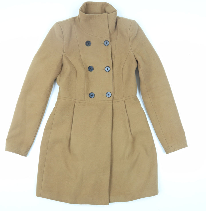 Zara Women's Brown Pea Coat XS Mid-Length Formal