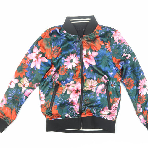 Criminal Damage Women's Multicoloured Floral Bomber Jacket 2XS