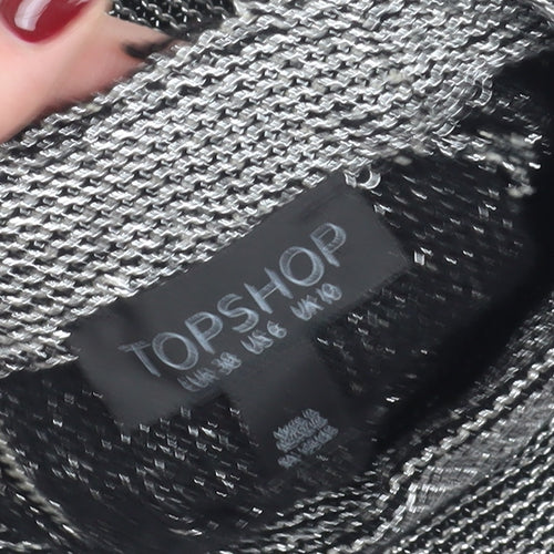 Topshop Women's Grey Sheath Dress Size 10