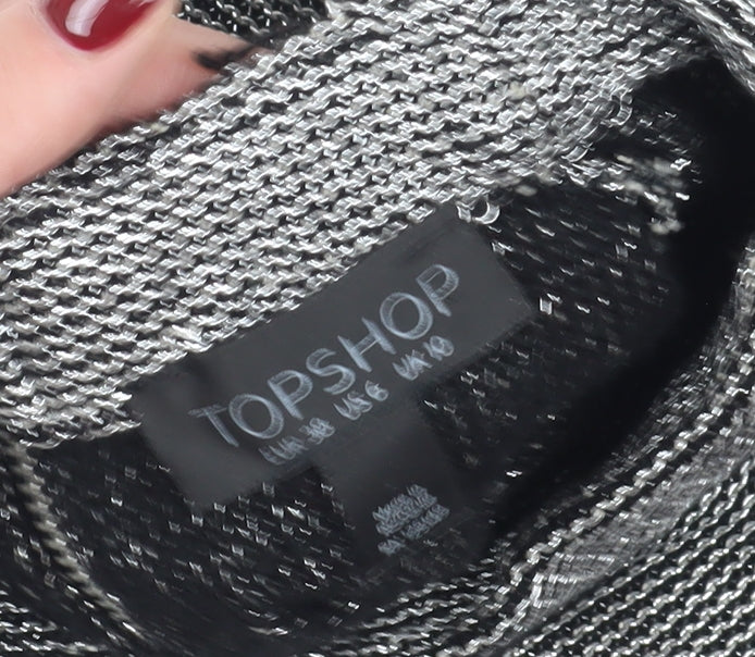 Topshop Women's Grey Sheath Dress Size 10