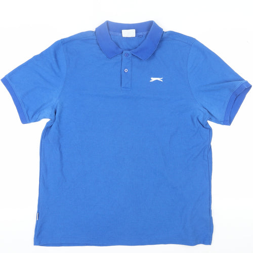 Slazenger Men's Blue 2XL Polo Shirt Short Sleeve