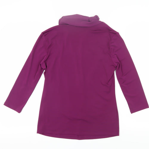 Star Women's Purple Wrap Blouse - Size 14