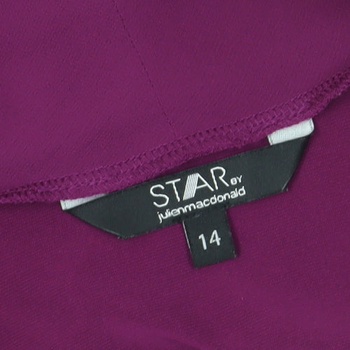 Star Women's Purple Wrap Blouse - Size 14