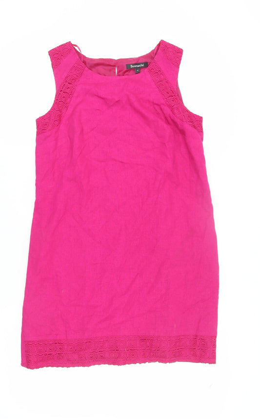 Bonmarché Women's Pink Cotton Shift Dress, Size 10