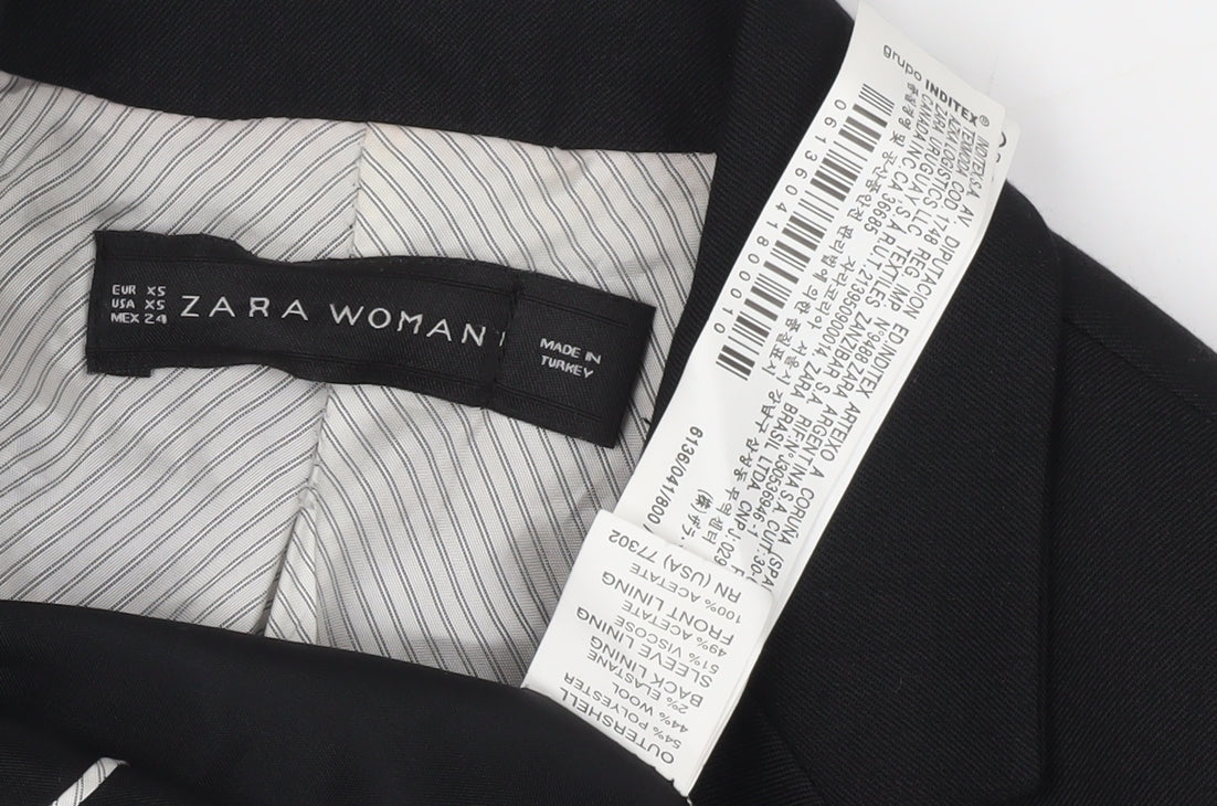 Zara Women's Black XS Slim Fit Blazer