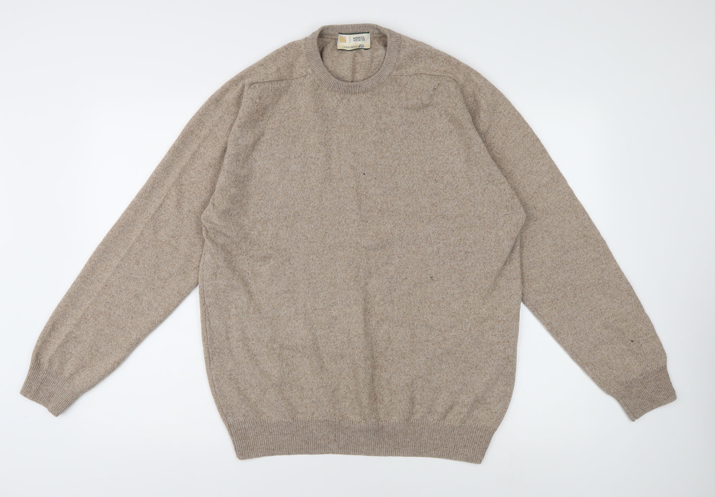 Marks and Spencer Beige Wool Men's Medium Jumper