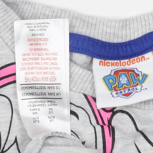 Boys Paw Patrol Grey Long Sleeve T-Shirt 6-7 Years