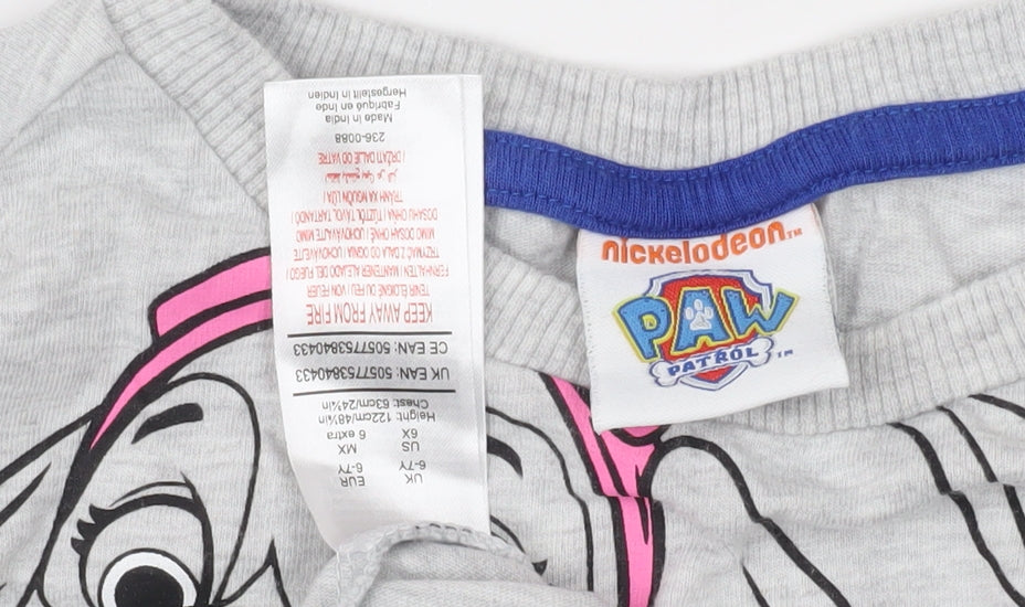 Boys Paw Patrol Grey Long Sleeve T-Shirt 6-7 Years