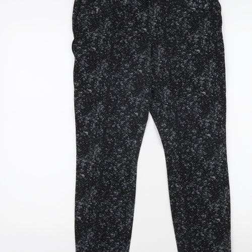 GAP Women's Black Slim Ankle Floral Trousers