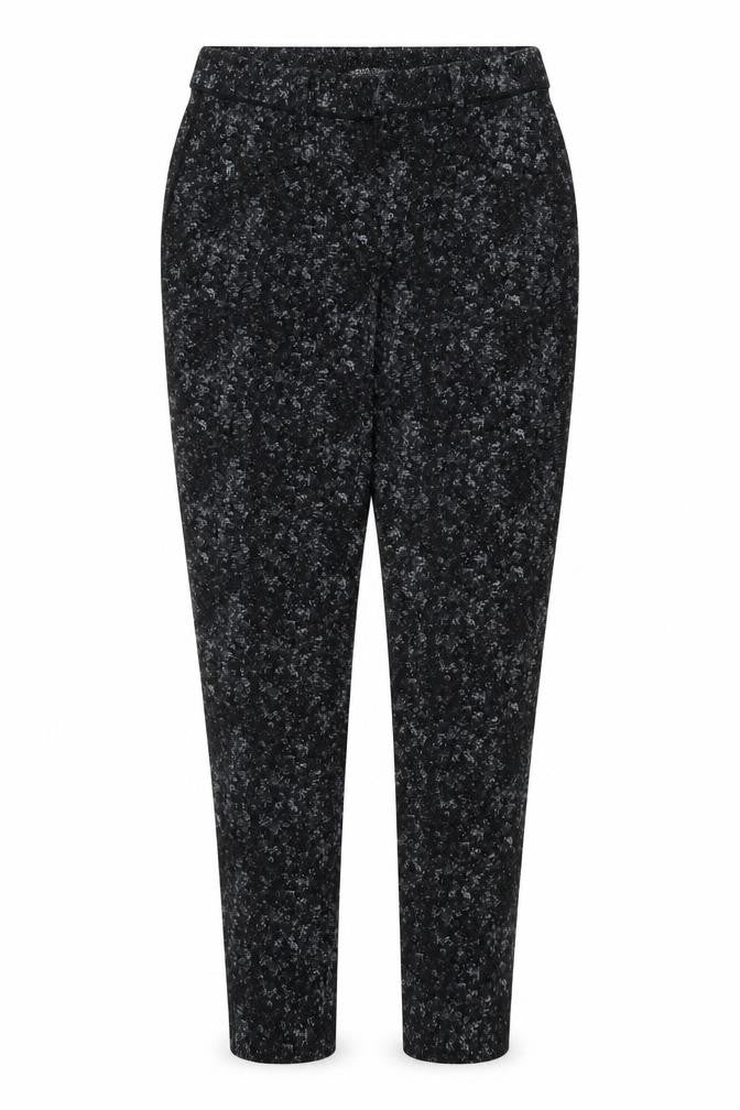 Front view of Gap Women's Black Slim Ankle Floral Trousers