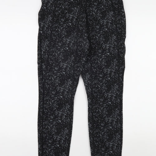 GAP Women's Black Slim Ankle Floral Trousers
