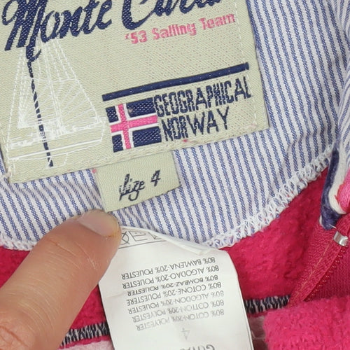Monte Carlo Women's Pink Full Zip Hoodie XS