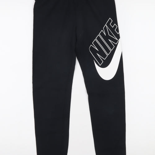 Nike Girls Black Leggings, 11-12 Years, Logo, Activewear