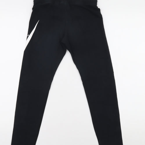 Nike Girls Black Leggings, 11-12 Years, Logo, Activewear