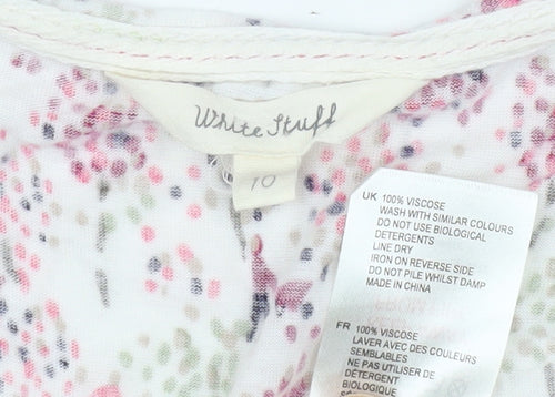 White Stuff Women’s Multicolour Floral Blouse Size 10