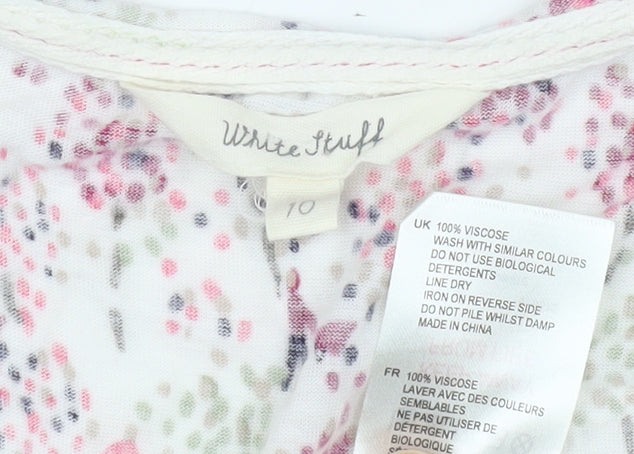 White Stuff Women’s Multicolour Floral Blouse Size 10