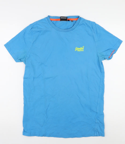 Superdry Men's Blue M Crew Neck Cotton T-Shirt