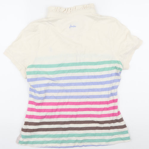 Joules Women's Multicoloured Striped Polo, Size 14