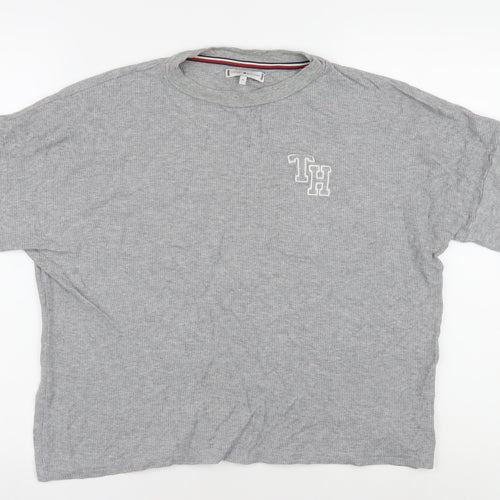 Tommy Hilfiger Unisex Grey Relaxed Fit T-Shirt M