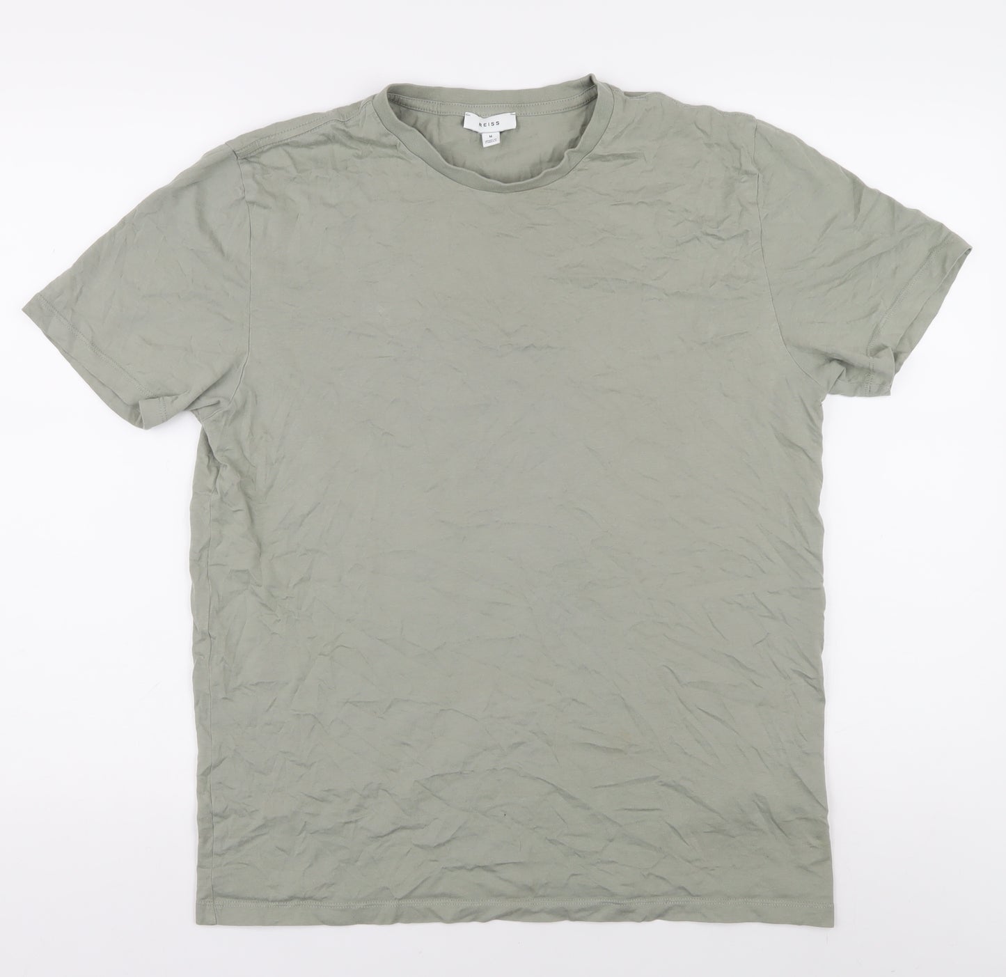 Reiss Men's Green Crew Neck T-Shirt, Size M