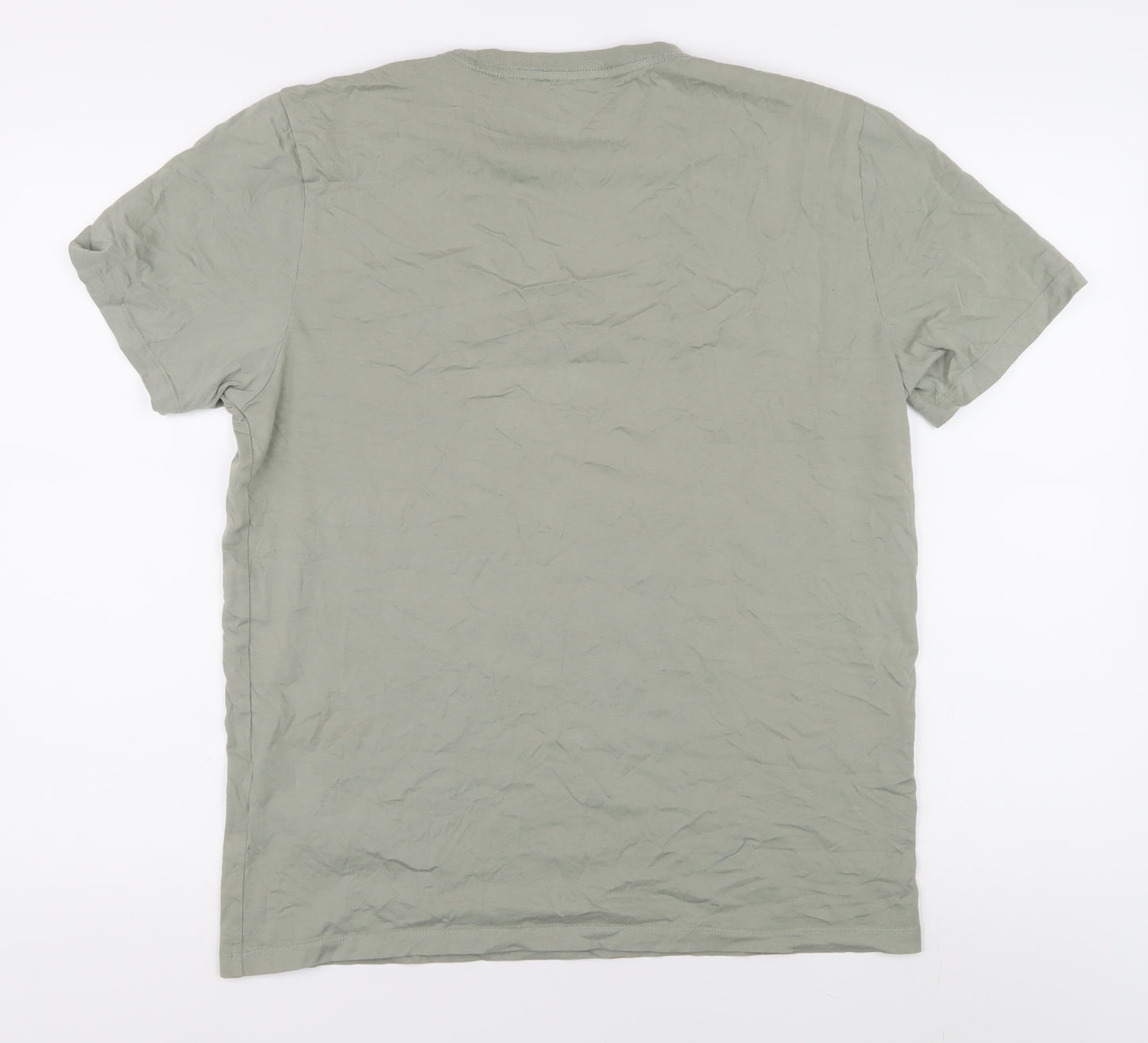 Reiss Men's Green Crew Neck T-Shirt, Size M