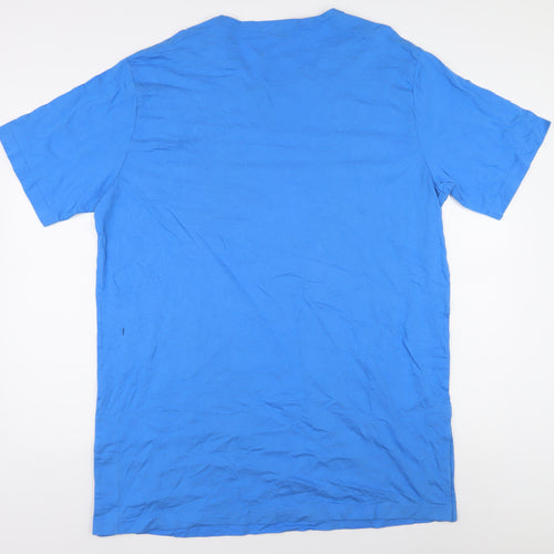 TCM Men's Blue Crew Neck Cotton T-Shirt XL