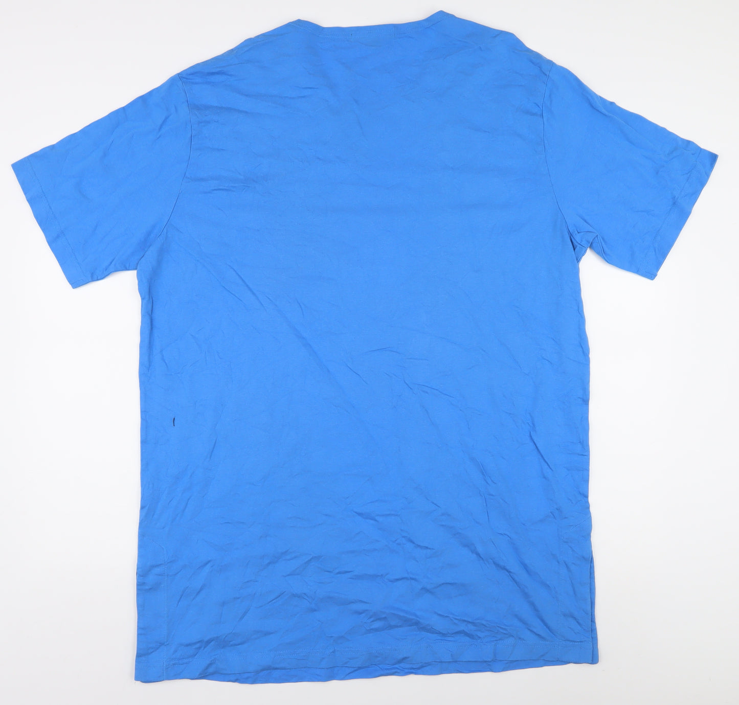 TCM Men's Blue Crew Neck Cotton T-Shirt XL