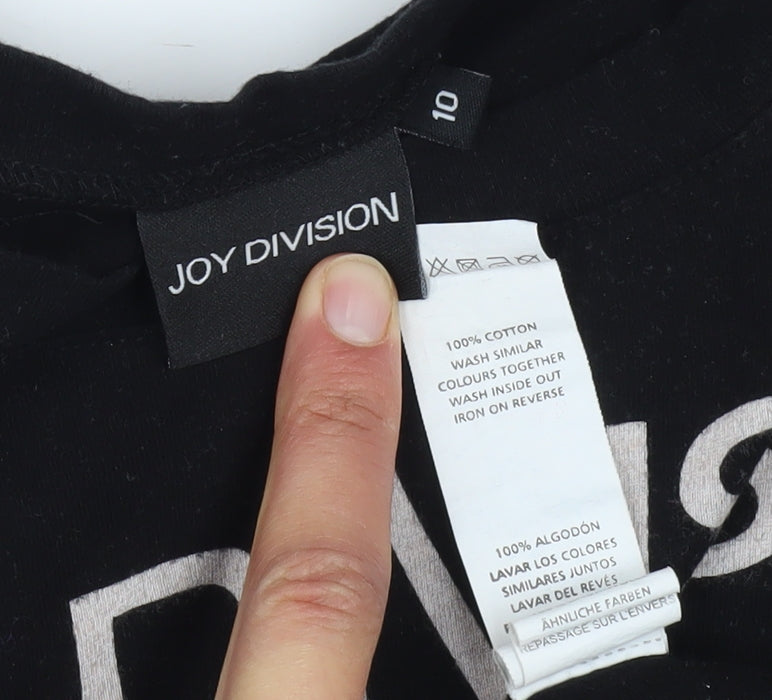 Joy Division Black Music T-Shirt - Unisex Adults Size 10