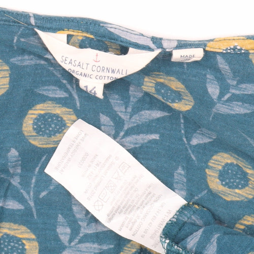 Seasalt Cornwall Women's Blue Floral V-Neck Tunic