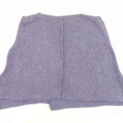 Purple Merino Silk Vest Jumper, Women's Medium