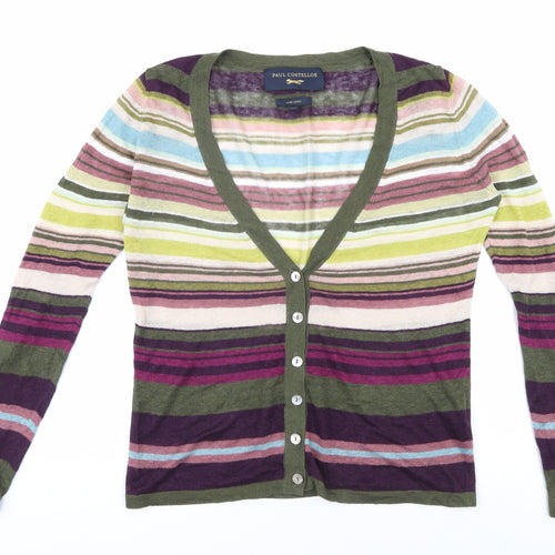 Paul Costelloe Women's Multicoloured M Linen Cardigan