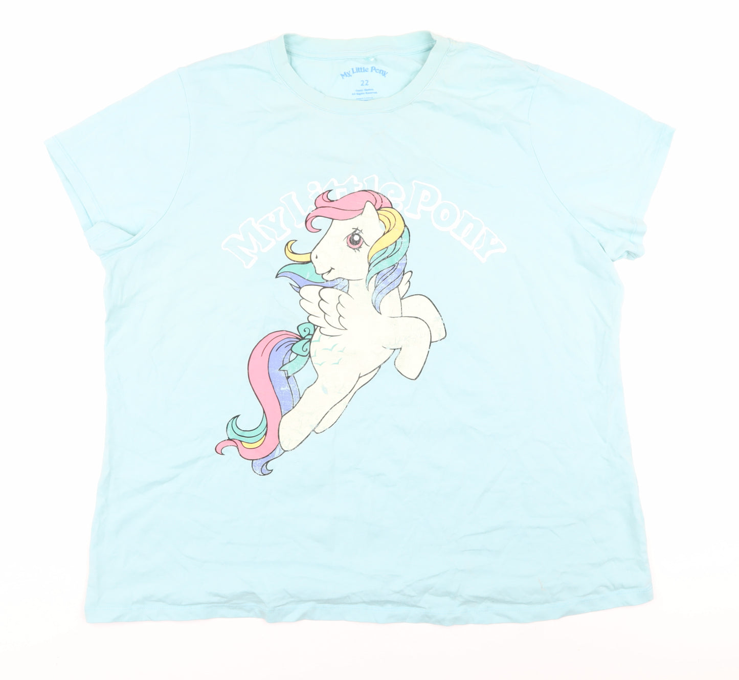 My Little Pony Women's Blue T-Shirt, Size 22