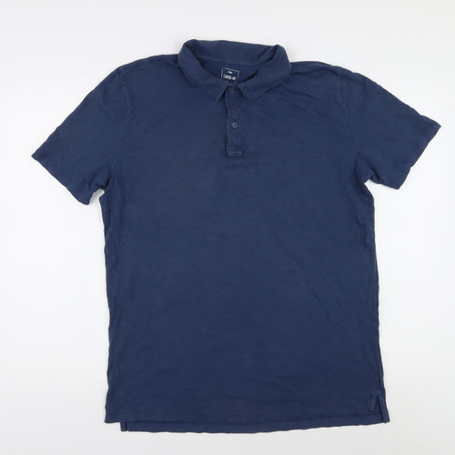 Lived-In Men's Blue Polo Shirt, Size L, Short Sleeve